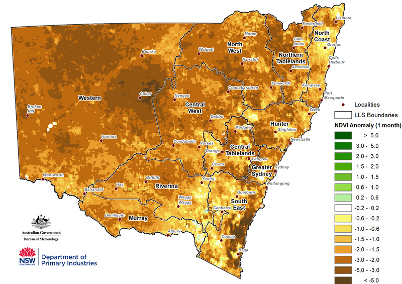 Figure 5. NDVI anomaly January 2019 For an accessible explanation of this chart contact the author scott.wallace@dpi.nsw.gov.au