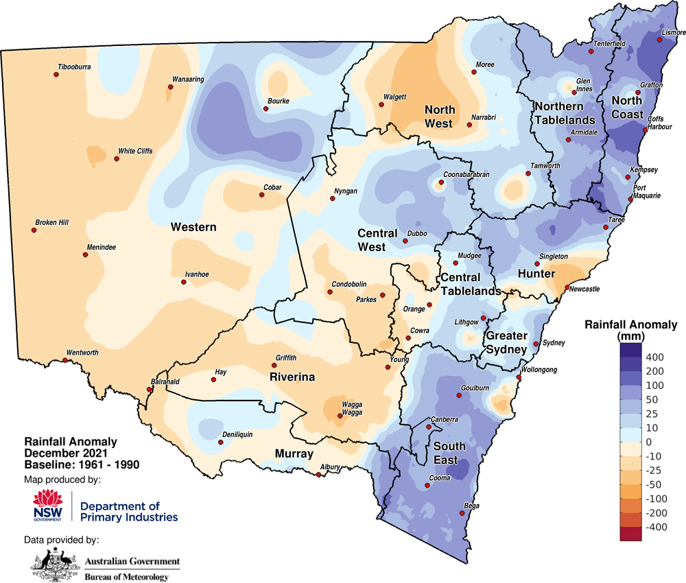 Figure 2a. Rainfall anomaly – December 2021 Figure 2a. Rainfall anomaly – December 2021